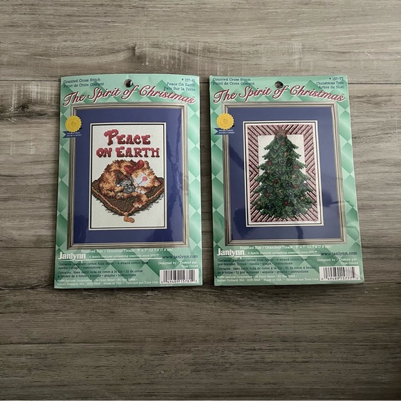 NWT Set of 2 Janlynn “The Spirit of Christmas” Counted Cross Stitch Kits - Picture 3 of 16